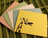 Letterpress Giraffe Cards