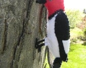 Red Headed Woodpecker Bird Felt Ornament Home Decor