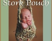 SALE hanging newborn STORK POUCH Baby Photo ProP Cocoon Egg UNiGeNDeR Spring Soft Blue Green Ivory Tan Mix PiCk CoLors Knit to Order CoCOOn