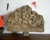 Antique carved religious wood panel