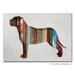 Bullmastiff Pet Portrait, Dog Walk Mini, Custom 3D Art Silhouette, Barnwood, Acrylic and Found Objects