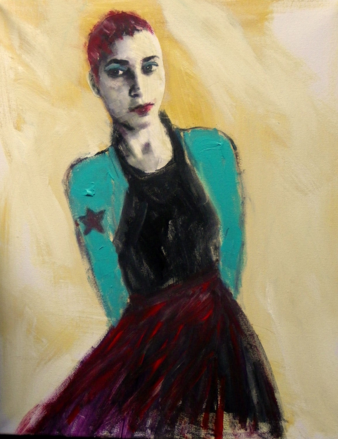 Jade A  Painted Lady 20 minute original portrait painting