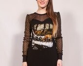 Deerly Beloved Sheer Top Dress