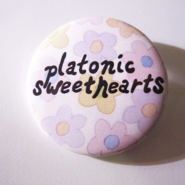 Platonic Sweethearts - art pin