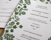 Woodlands Letterpress Wedding Invitation (Sample Set)