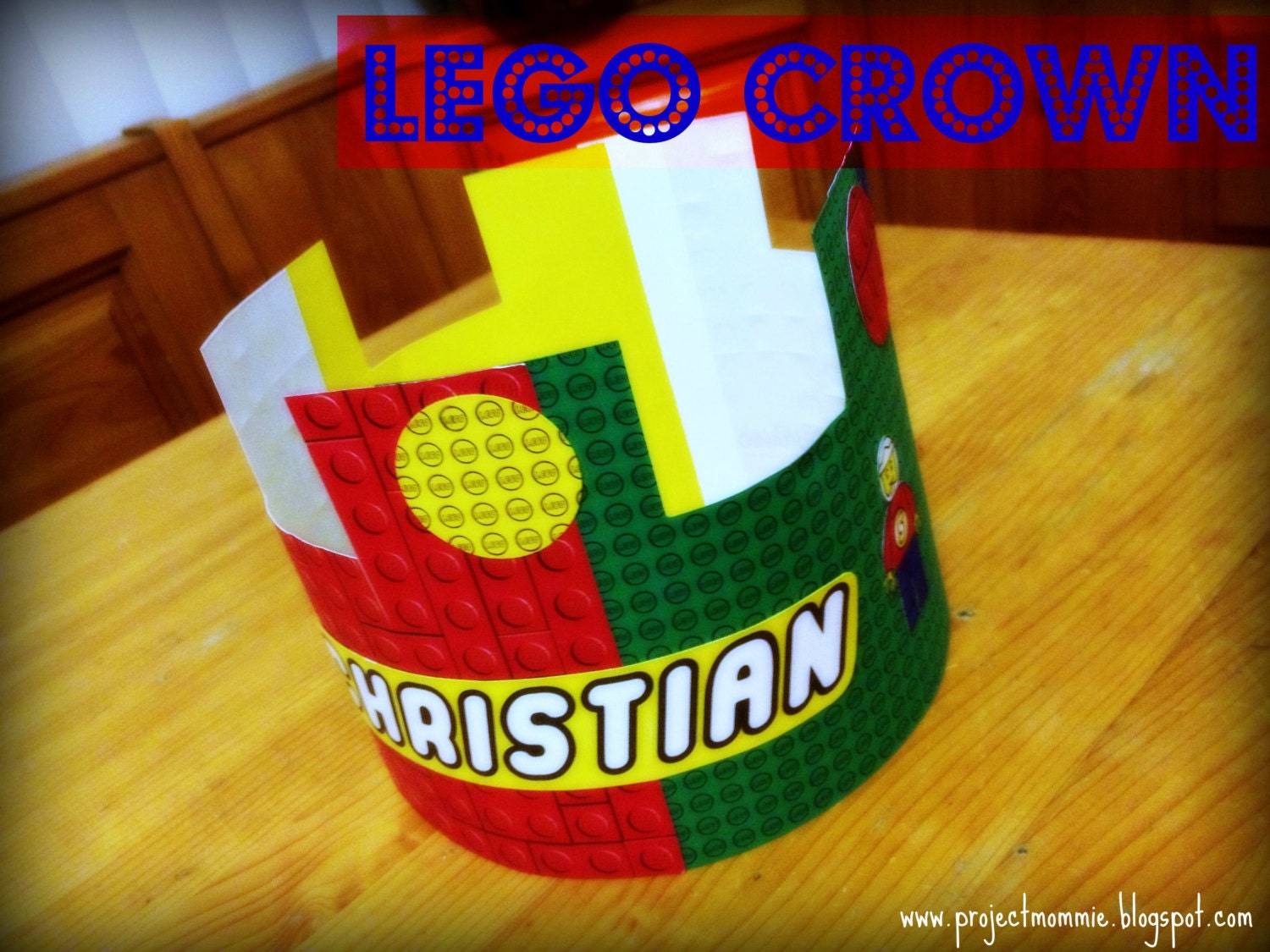 PDF Bricks Crown Template and Instructions: How to Make A Party Crown for a Bricks Themed Birthday Party Il_570xn