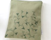 Flags in khaki green - bag or clutch