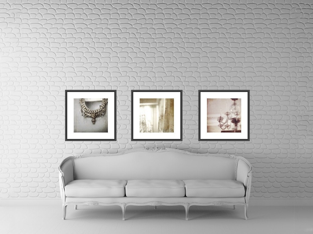 Fine Art Photography 3 8x8 Photos, Antique French Decor, Modern Wall Decor, Home Decor