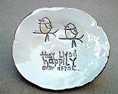 Ceramic Happiliy Ever After Trinket Bowl