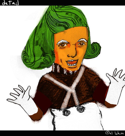 Ode to an Oompa Loompa ... Charlie and the Chocolate Factory inspired ... limited edition print