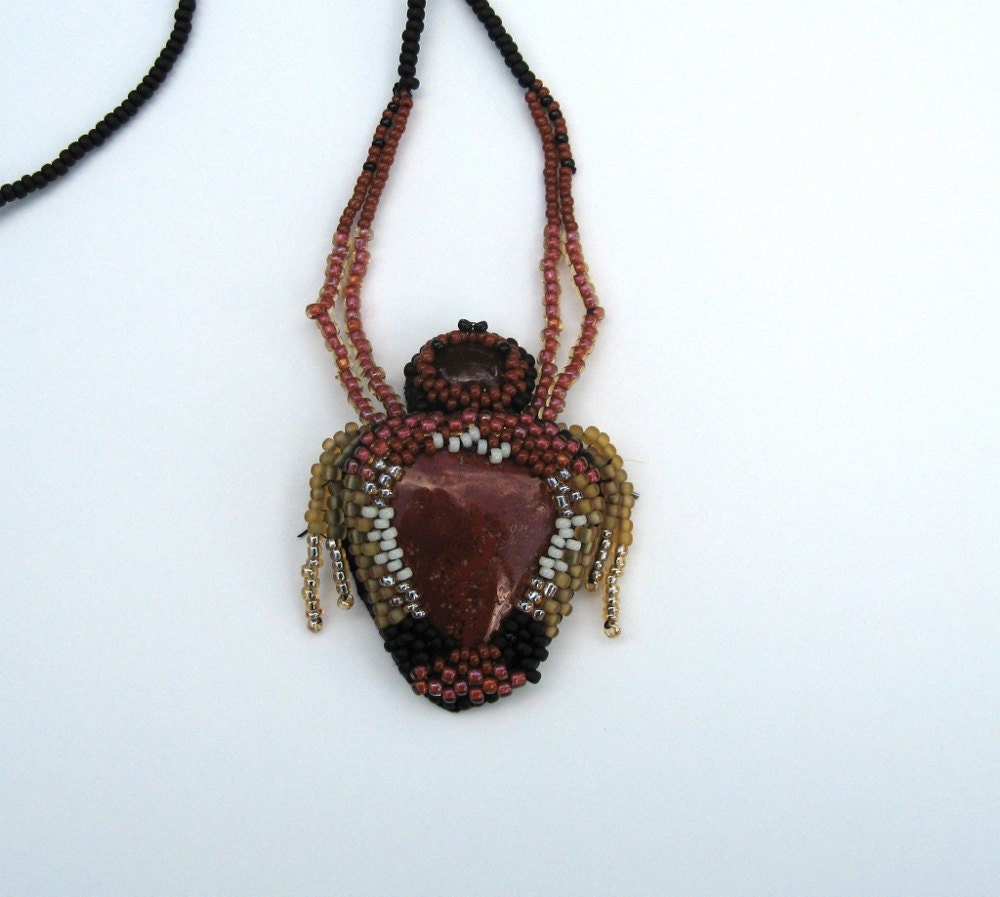 Red Jasper Spider Necklace
