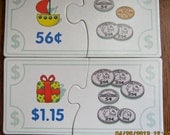 Money match up 2 piece puzzle 30 in total