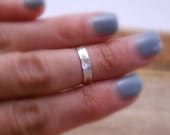 Above Knuckle Ring - Silver Mid-Finger Ring - Feather Ring