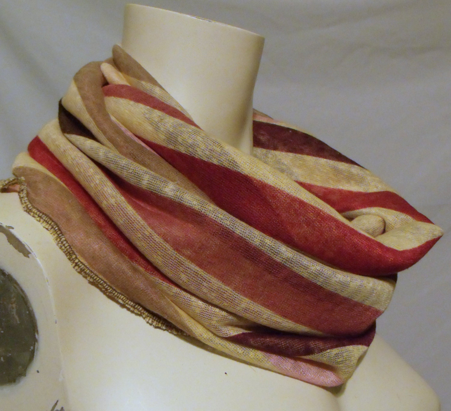 Infinity Scarf - Knit Scarf - Loop Scarf - Cowl - Summer Scarf - KMZ Eternity Wrap - Multi Sunrise