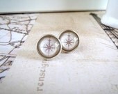 Map Compass Earrings