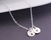 Personalized Mother's Necklace, Mom of TWO, Mother's Day Gift,  Sterling Silver