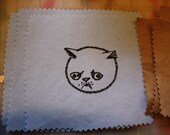 punk patch handprinted, safety pin, blue cotton, hardcore, DIY, light brown