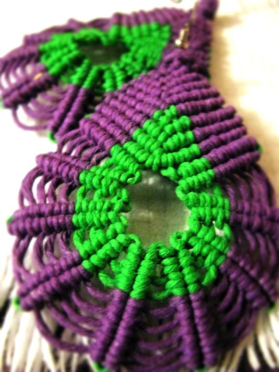 Sanity Macrame Hemp Earrings - Big
