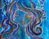 Original painting, Blue Ophelia