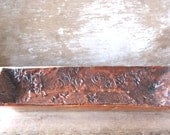 Leather Look Stoneware Platter With Impressed Leaf Pattern, Tray in  Copper Brown and Black, Ready To Ship