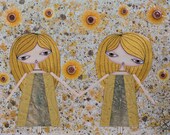 11 x 14 inch Mixed Media Original Painting - Golden Girls