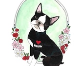 Boston Terrier // Art Print 8x10 // Boston Mom