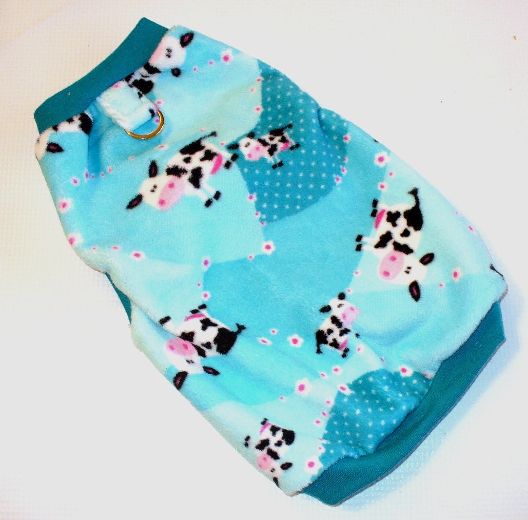 Fleece Dog Sweater Pet  Romper Snuggy