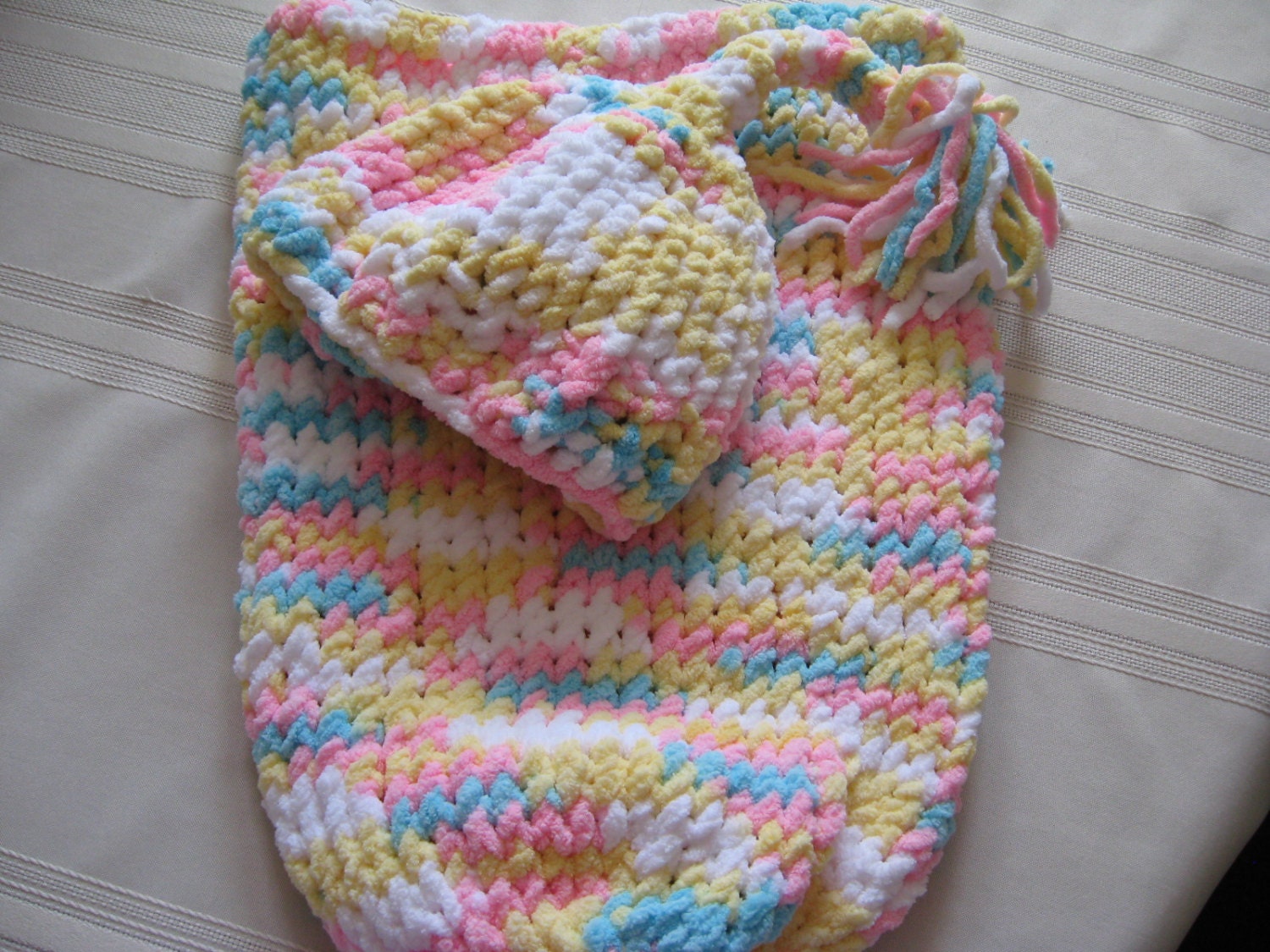 Knit Baby Elf Hat and Cocoon Photo Prop