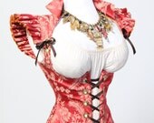 AS IS: No Shoulder Ruffle - Waist 40 to 42 Rose Vixen Corset