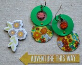 Harbinger Collection Doubled Up in Floral Tin and Green Aluminum