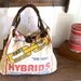 Lynks- Marshalltown, Iowa - Vintage Seed Sack Large Cargo Bag - Americana OOAK Canvas & Leather Tote... Selina Vaughan