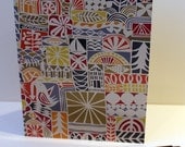 papercut patchwork greeting card set