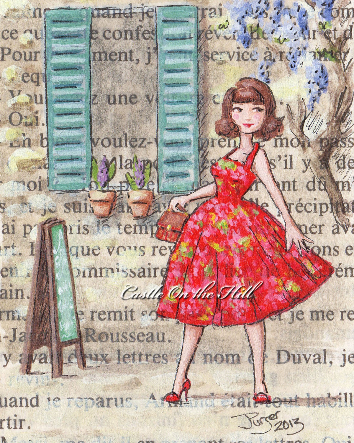 Paris, 1954 - A Springtime Walk In Montmartre - 8 x 10 print