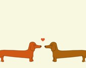 dachshund love print