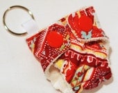 Cinnamon Sticks (OBV lining) - Mini Fitted Cloth Diaper Keychain