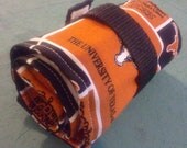 Crayon Roll Up Organizer Holds 16 Crayons, Easy for Little Hands - Hook & Loop Closure, University of Texas UT fabric
