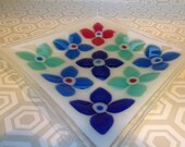 Fused glass dish Mid Century  free shipping UK