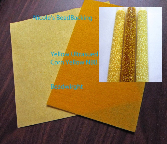 Ultrasuede with Nicoles BeadBacking and Matching Seed Beads Great Combo for Summer