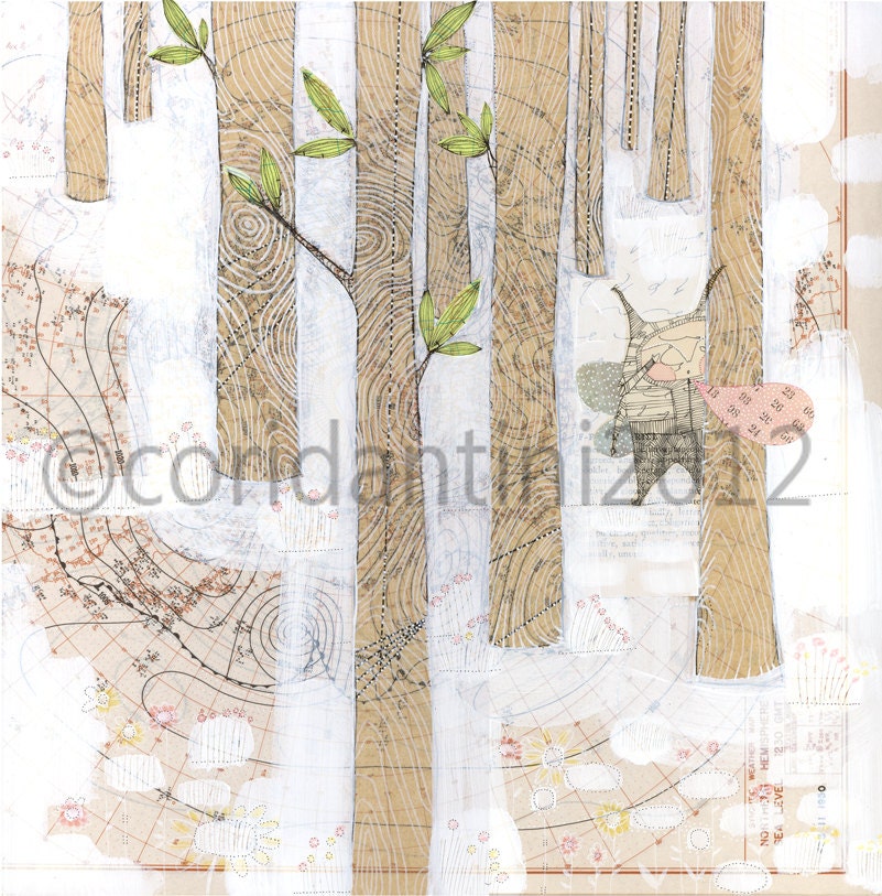 a game of hide and go seek - 8 x 8 inches -  a limited edition archival print by cori dantini