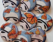 Set of 10  Pinback 2" Buttons Featuring Star Wars Storm Troopers with Monarch Butterflies