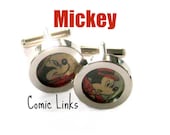 Mickey Mouse cufflinks vintage comic books vintage comics