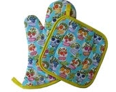 Sugar Skulls Oven Mitt and Pot Holder Set