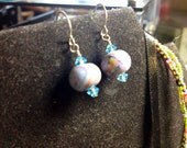Purple hue lamp work earrings