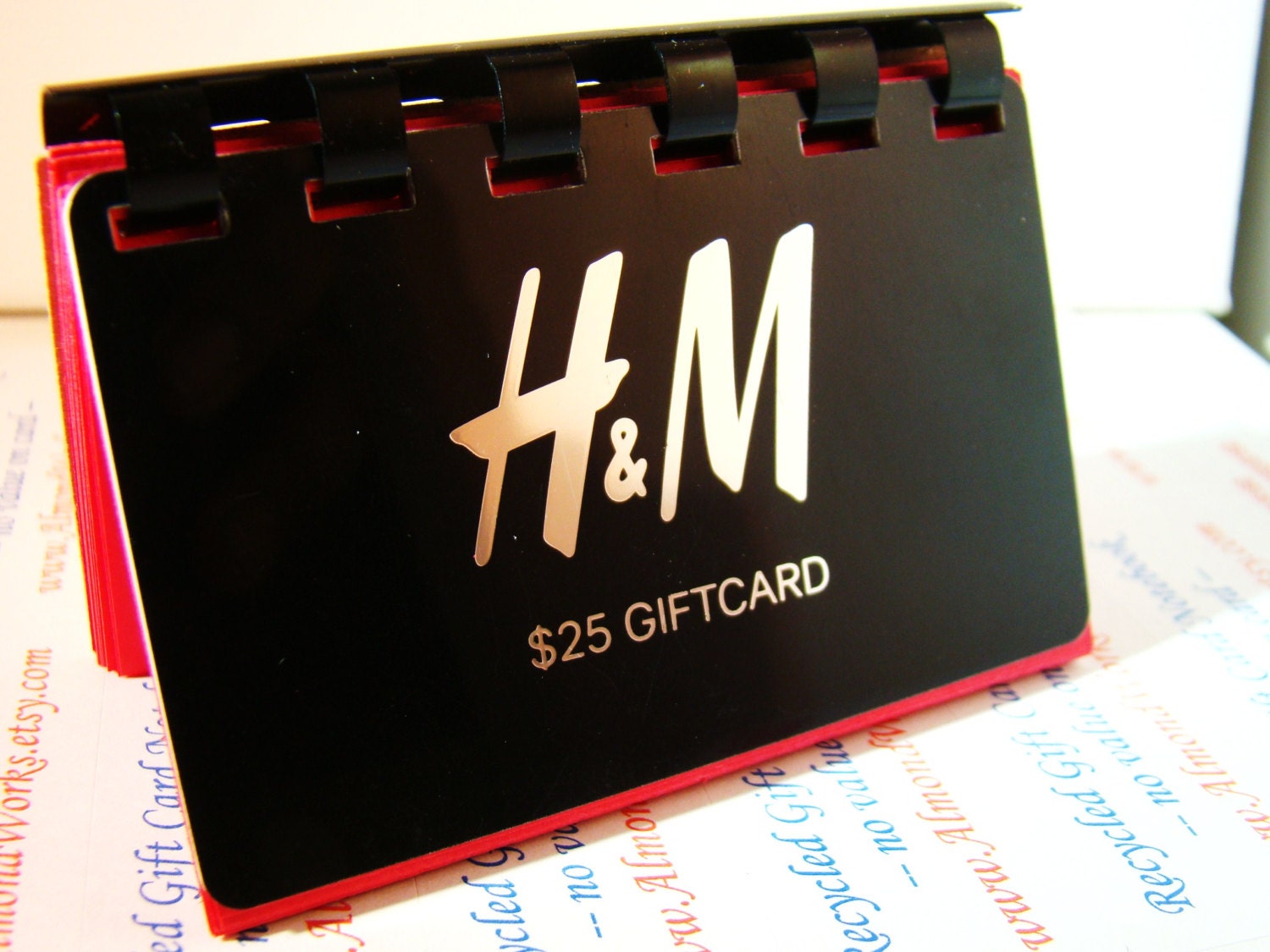 H & M    upCycled Giftcard Notebook