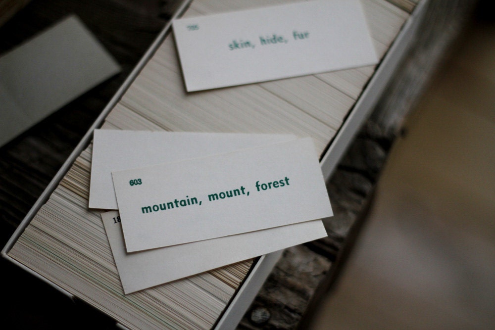 Vintage Spanish Vocabulary Cards