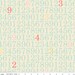 SALE - 1 yard of Vintage Baby  - Numbers by Riley Blake Fabrics in aqua