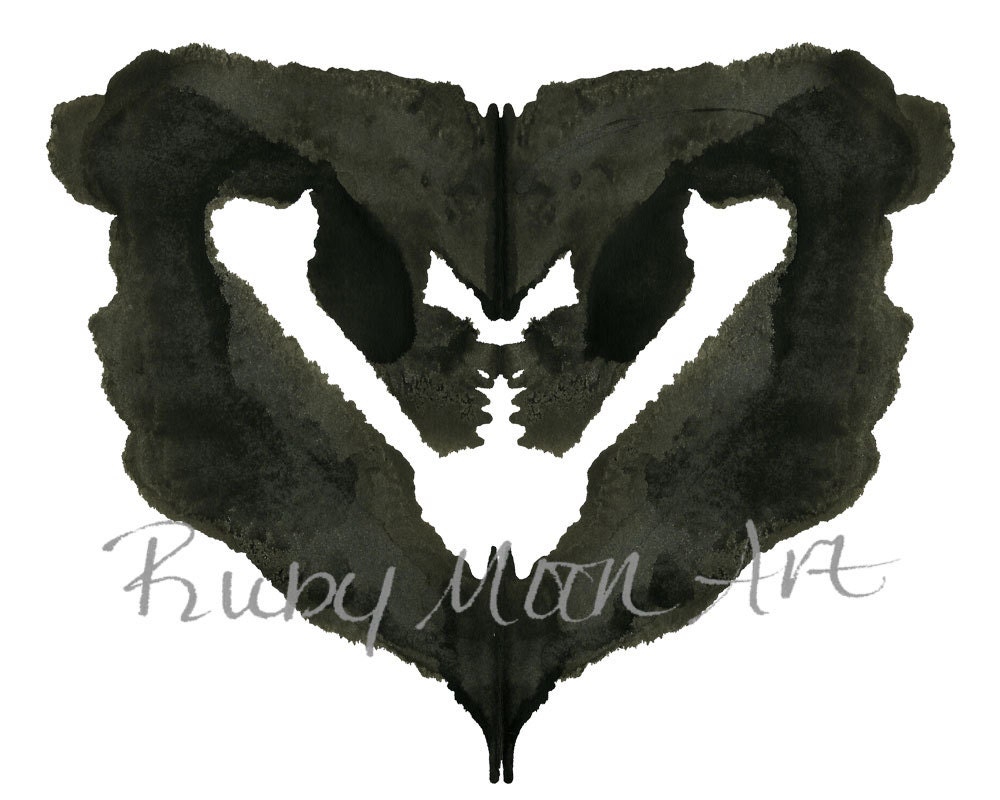 Rorschach Ink Blot Art print 8x10 no 22
