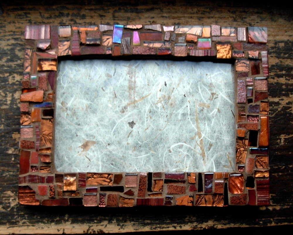 Copper and Brown Mosaic Picture Frame