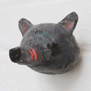 Paper Mâché Head - BEAR