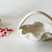 Clay Basket  Bowl, Pottery Basket with Handle, Glazed in white